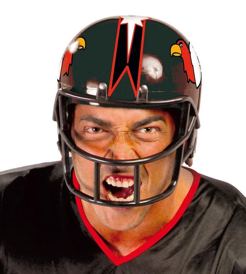 Casco Duro de Fútbol Americano Negro o Rojo Accesorios para la Cabeza Guirca